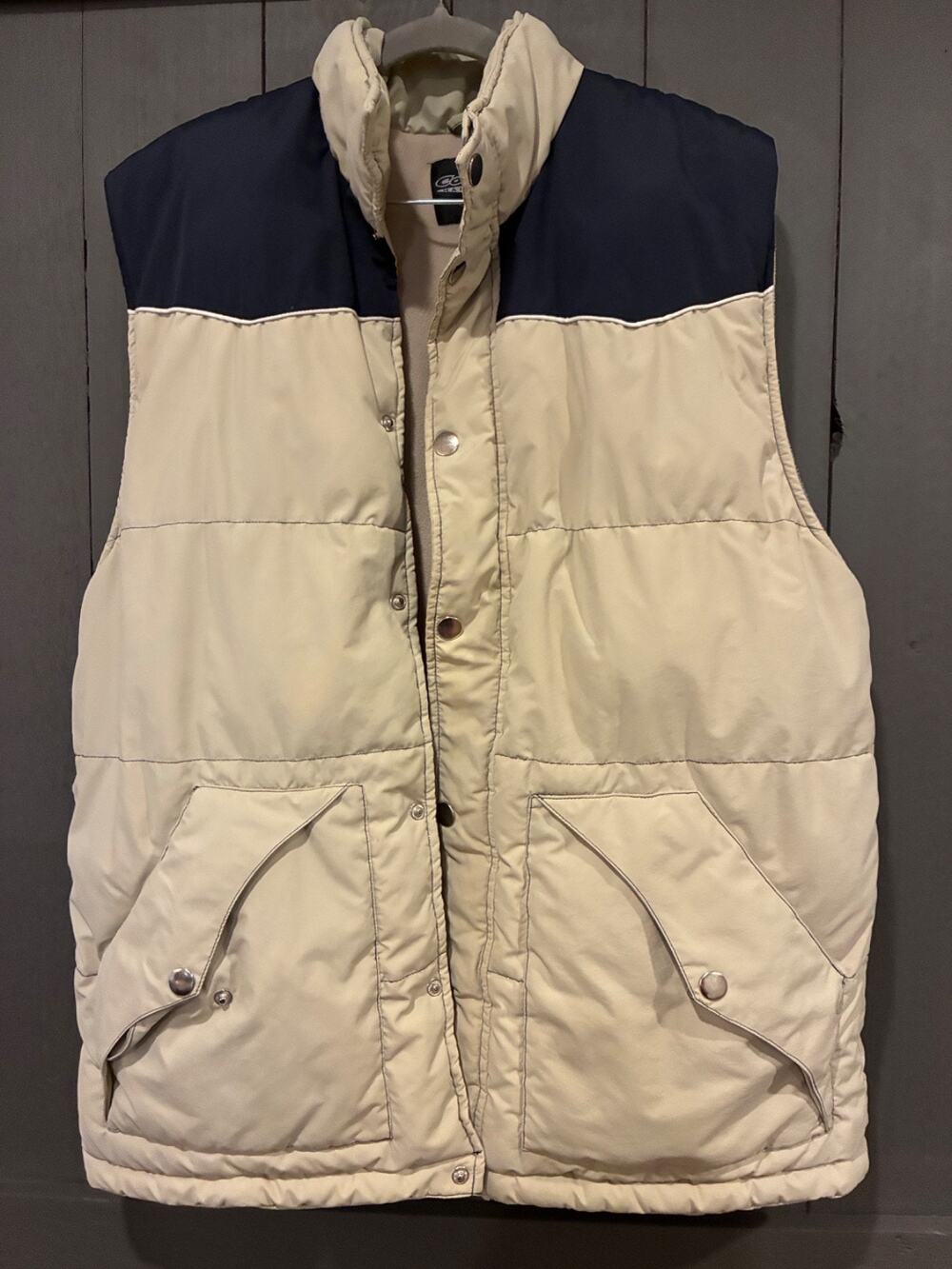 Vintage Cowboy Hardware Down Filled Puffer Vest Men’s Large Western Ranch